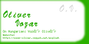 oliver vozar business card